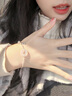紀(jì)詩哲品牌白玉髓平安扣手鏈女高級轉(zhuǎn)運(yùn)碎銀首飾品生日情人節(jié)禮物送女友 白玉髓平安扣手鏈 曬單實(shí)拍圖