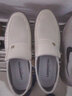 老人頭男鞋夏季新款頭層牛皮沖孔透氣舒適商務(wù)休閑鞋百搭套腳輕便皮涼鞋 白色鏤空 39 曬單實(shí)拍圖