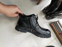 金利來(lái)（Goldlion）男靴皮鞋男加絨保暖短靴男鞋百搭休閑皮靴時(shí)尚靴子時(shí)裝靴工裝靴 黑色 44 曬單實(shí)拍圖