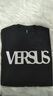 VERSUS VERSACE范思哲 男士簡(jiǎn)約純色logo圓領(lǐng)長(zhǎng)袖衛(wèi)衣 黑色BU90627F BJ10390 B1008 M 曬單實(shí)拍圖