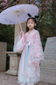 歐育兒童漢服女童夏秋溫柔超仙連衣裙新款洋氣國風女孩生日禮物演出服 粉色超仙刺繡連衣裙 常規(guī) B1517 140 【建議身高130-140cm】 曬單實拍圖