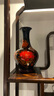 領(lǐng)格 景德鎮陶瓷器紅牡丹花瓶 水晶釉花開(kāi)富貴花瓶客廳家居裝飾品擺件禮物 現代時(shí)尚擺設工藝品婚慶 黑賞瓶 高約36寬20cm 曬單實(shí)拍圖