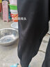 朵沐縵高腰休閑褲女春夏薄款寬松直筒煙管高腰蘿卜褲顯瘦百搭舒適哈倫褲 黑色正常款（高155-168選擇） XL 曬單實拍圖