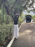 九寸陽(yáng)光白色裙褲女夏小個(gè)子飄飄百褶a字春秋高腰垂感闊腿褲漢服內(nèi)襯 米白色裙褲 M（96-110斤） 曬單實(shí)拍圖