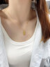 中國黃金（CHINA GOLD）黃金項鏈女足金暴富小金磚套鏈首飾七夕情人節(jié)生日禮物送女友媽媽 約3.8g小金條套鏈【玫瑰禮盒】 曬單實拍圖