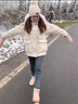 恒源祥女裝 冬季新款羽絨棉服女中長(cháng)款狐貍大毛領(lǐng)小個(gè)子棉派克服 Y878款-米白 M110-135斤 曬單實(shí)拍圖