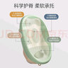 貝肽斯嬰兒洗澡神器躺托浴架新生兒寶寶可坐躺軟硅膠墊可調(diào)節(jié)輔助臺精選 薔薇粉【浴架+洗頭帽】 曬單實拍圖