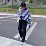 黎依奴（LISLAVE）美式香蕉運(yùn)動(dòng)褲女衛(wèi)褲2024秋冬新款垂感寬加絨加厚拖地休閑闊腿褲 黑色 常規(guī) 【6856】 2XL （建議135-150斤） 曬單實(shí)拍圖