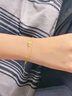 中國黃金（CHINA GOLD）足金雙層星星手鏈女款黃金滿天星手飾品紀念情人節(jié)生日禮物送女友 【今/次日達】雙層星星手鏈約2.5g+玫瑰禮盒 曬單實拍圖