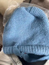 包頭帽女冬季新款韓版百搭加厚保暖護耳帽子女秋冬針織帽斜挎包 湖藍色包包帽 均碼【55-59CM】 曬單實(shí)拍圖