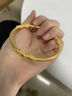 老鳳祥黃金手鐲999足金鐲子繁花似錦純金首飾婚嫁生日禮物送女朋友老婆 繁花似錦手鐲【60圈口-約9.4g】 曬單實(shí)拍圖