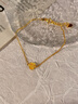 中國(guó)黃金（CHINA GOLD）黃金手鏈女士足金玫瑰花手鏈七夕情人節(jié)禮物送女友老婆 足金玫瑰花手鏈金重約2.9g 曬單實(shí)拍圖