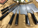 CAEO日本大馬士革鋼菜刀廚刀切肉片刀不銹鋼刀具家用德國廚師廚房套裝 主+砍+中+日+三+剔+水果【7】 曬單實(shí)拍圖