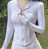ZAUO修身防曬衣透氣防紫外線冰感防曬服 修身防曬少女版 白色 M 曬單實拍圖
