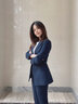 Sugargirl秋冬季小西裝套裝女休閑通勤職業(yè)裝女裝西服外套老師職場(chǎng)經(jīng)理正裝 藏藍色褲子 XL 曬單實(shí)拍圖