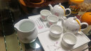恒福整套茶具套裝定窯白瓷高端功夫茶壺茶杯帶托盤(pán)國(guó)畫(huà)大師賴(lài)少其作品 石斛花托盤(pán)組 曬單實(shí)拍圖