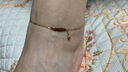 ZJUZ18K金腳鏈玫瑰金女款時(shí)尚日韓春夏細腳鏈au750彩金腳鏈禮物送女友 18k金玫瑰金 22+3 曬單實(shí)拍圖