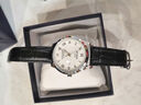 米亞達復古男士手表機械風(fēng)格全自動(dòng)防水夜光學(xué)生瑞士工藝品牌男表石英表 鋼殼白面黑皮帶 40mm 曬單實(shí)拍圖