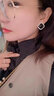寶曼丹 BORMENDAM菱形黑色鑲鉆耳釘女高級感輕奢小眾氣質(zhì)時(shí)尚百搭純欲耳環(huán)方形耳飾 菱形鑲鉆耳釘 曬單實(shí)拍圖
