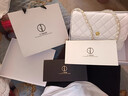 香港輕奢女士小包包2025新款夏天鏈條高級感單肩包斜挎包生日禮物 白色+禮盒包裝 曬單實(shí)拍圖
