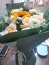 艾斯維娜鮮花速遞向日葵玫瑰花混搭花束生日禮物全國同城配送 向日葵香檳小清新 曬單實(shí)拍圖