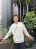 FILA 斐樂(lè )女裝衛衣男女同款套頭衛衣秋冬情侶款休閑加絨保暖長(cháng)袖上衣 奶鹽白-IV L 175/96A/L 曬單實(shí)拍圖