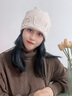 儂依拉 帽子女秋冬季包頭帽韓版潮套頭帽堆堆帽休閑針織頭巾帽睡帽產(chǎn)后月子帽 米色 曬單實(shí)拍圖