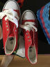 法拉步春季新款小白帆布鞋女原宿风鞋百搭韩版鞋学生透气板鞋子潮 红色（A01） 36 实拍图