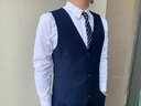 恒源祥西服套裝男士定制修身職業(yè)正裝商務小西裝男結(jié)婚新郎伴郎服裝 A藏青色雙扣11件套 XL碼(加8件禮品) 曬單實拍圖