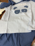 猫人儿童睡衣纯棉男童短袖套装夏季薄款中大童家居服 蓝色熊猫 140 实拍图