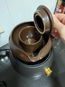 塔馳密司（touchmiss）高端普洱煮茶器圍爐煮茶壺陶瓷電熱電陶爐煮茶燒茶爐白茶側把壺 沁香側把深咖大號壺+黑電陶爐 曬單實(shí)拍圖