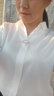晨芙職業(yè)裝V領(lǐng)白襯衫女長(cháng)袖時(shí)尚氣質(zhì)雪紡襯衣工裝商務(wù)白領(lǐng)教師工作服 單件白色襯衫 L 建議100-112斤 曬單實(shí)拍圖