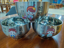御廚軒邦兒童卡通親子碗一家三四口家用304不銹鋼小孩分餐吃飯碗防摔防燙 妹妹款 12cm 曬單實拍圖