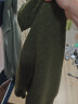 马登工装 美式复古纯色保暖高领针织衫马海毛毛衣春秋个性打底衫男 绿色 L 实拍图