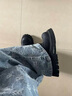 古帝戈德比鞋子大頭皮鞋男款厚底增高情侶英倫工裝黑色休閑皮鞋通勤百搭 黑色6032 41 男款 曬單實拍圖
