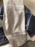 俞兆林（YUZHAOLIN）新款媽媽洋氣純棉短袖T恤中年女裝夏裝中老年夏季棉麻上衣服套裝 灰紫色【+棉麻褲】 3XL (推薦120斤-130斤) 曬單實(shí)拍圖