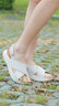 Clarks其樂(lè)女鞋纖動(dòng)系列春夏舒適羅馬涼鞋厚底沙灘涼鞋女 白色 261719494 38 曬單實(shí)拍圖