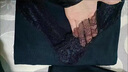 莫代爾女士棉質(zhì)秋衣秋褲套裝蕾絲打底薄款保暖內衣女修身大碼低領(lǐng)棉毛衫 優(yōu)雅款-黑色 XL 曬單實(shí)拍圖