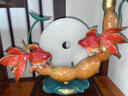 鑫大華威銅金魚(yú)擺件玉石平安扣新家喬遷禮物實(shí)用高檔送人酒柜辦公室領(lǐng)導 黃銅年年有余禮盒裝：35*15*41CM 曬單實(shí)拍圖