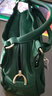 FOUVOR時(shí)尚手提包女尼龍女包牛津布單肩斜挎包質(zhì)感女士手拎包媽媽帆布包 郵電綠 曬單實(shí)拍圖