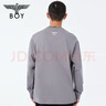 BOY LONDON春秋男女同款T恤時(shí)尚潮酷印花老鷹針織長(cháng)袖N(xiāo)00801 灰色 XS 曬單實(shí)拍圖