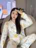 嘉綢可愛chiikawa小八睡衣女春秋季長袖長褲學(xué)生卡通烏薩奇家居服套裝 9232  chiikawa杏色 M 75-100斤 曬單實拍圖