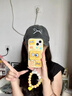 杜梵納適用軟萌可愛寶寶蘋果16promax手機殼iphone15新款14男女款12pro伸縮支架13promax軟殼硅膠手機套 硅膠套 海綿寶寶支架+手鏈  iPhone 16 Pro Max 曬單實拍圖