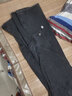 佐優(yōu)品牛仔褲男秋季歐美水洗做舊寬松微喇褲設計感高街vibe直筒休閑褲子 黑色 2XL 曬單實(shí)拍圖