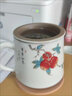 景德鎮(zhèn)汝窯辦公杯帶蓋過濾茶水分離泡茶陶瓷杯家用公司節(jié)慶送禮 優(yōu)質汝窯辦公杯-柿柿順利 曬單實拍圖
