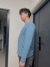 GEDIQIG純棉四件裝ins潮百搭長(zhǎng)袖t恤男青少年圓領(lǐng)大碼體恤秋衣上衣打底衫 SP鐵灰+EX霧藍(lán)+麥穗霧藍(lán)+PK鐵灰 3XL (建議160-175斤) 曬單實(shí)拍圖