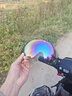 GUB 自行車騎行風(fēng)鏡鏡片炫彩/透明/黃色/灰色K80頭盔/PLAY頭盔K90吸磁鏡片 炫彩鏡片（K80/K90通用） 曬單實拍圖