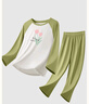 秋鹿女士家居服睡衣女100%純棉長(cháng)袖長(cháng)褲套頭春夏兩件套裝可外穿 曬單實(shí)拍圖