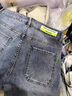 東方駱駝（EASTERN CAMEL）牛仔褲男士春秋季新款直筒寬松九分錐形小腳長(cháng)休閑褲子男破洞潮牌 3025藍色 31 曬單實(shí)拍圖