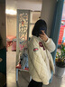 妙奕嘉棉服女士外套秋冬季棉襖棉衣夾棉2024新款冬裝棒球服夾克加厚美式 字母P菱格棉服【米白色】 S 【建議100斤以內(nèi)】 曬單實(shí)拍圖